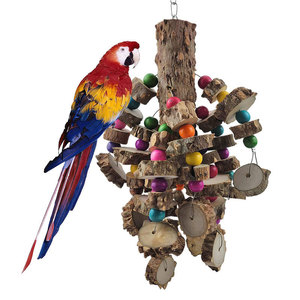 Medium Large Eco-Friendly Diamond Gray <strong>Parrot</strong> Bird <strong>Toy</strong> Hot-Selling Zanthoxylum Bungeanum Wooden Chewing Spot 2.5kg New Year's - Product Image 1