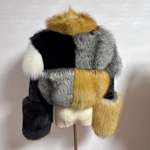 RX 모피 사용자 정의 스탠드 칼라 밍크 긴 소매 전체 펠트 여성 진짜 푹신한 빨간 여우 폭격기 크롭 코트 미니 여우 모피 재킷 - Product Image 2