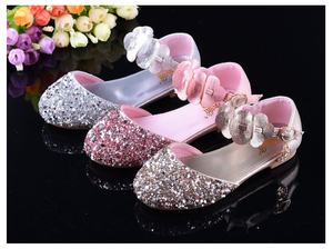 176-A1 New Arrival Girls Fashion <strong>Glitter</strong> Children Girls Fancy Birthday Party <strong>Flat</strong> Child Dress <strong>Shoes</strong> - Product Image 3