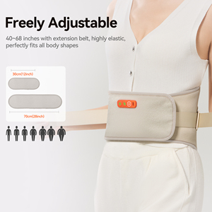 Kabelloser Aufladbarer Massagegürtel 6000nm 14000nm Tiefenvibrationstherapie mit Graphen-Heizung 8000mAh Akku und Drahtloser Fernbedienung - Product Image 2