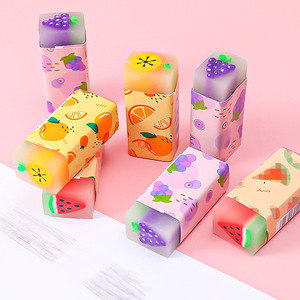 Penghapus Pensil Buah Kartun untuk Siswa Sekolah Dasar, Penghapus Pensil Ujian, Perlengkapan Alat Tulis Anak, Karet Penghapus Gambar Sketsa - Product Image 2