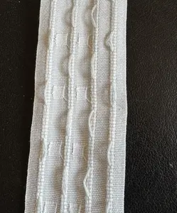Pliegues de lápiz de 7,5 cm, cinta para rizar cortina con cinta reciclada, pliegues 100% poliéster, textiles para el hogar, soporte dropshipping