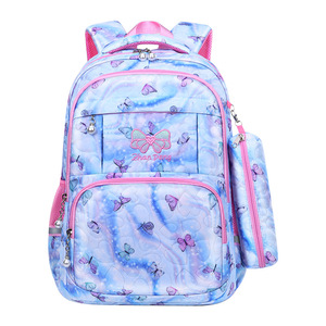 2024 nouvelle arrivée mode enfants sac à dos pour les filles étanche à l'<span class=keywords><strong>eau</strong></span> imprimé floral couleur arc-en-ciel pour les adolescentes retour à l'école étudiant - Product Image 1