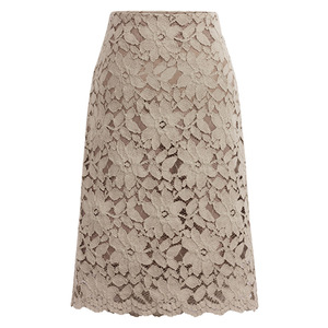 Falda Lápiz Elegante <span class=keywords><strong>de</strong></span> Talla Grande para Mujer, Falda Larga <span class=keywords><strong>de</strong></span> Encaje <span class=keywords><strong>de</strong></span> Color Sólido para Oficina - Product Image 5