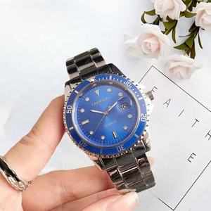 Montre de plongée bicolore en acier inoxydable pour hommes, montre à quartz multifonction avec affichage de la date, montre de luxe décontractée pour hommes - Product Image 4