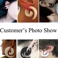 Acrylique Jauges D'oreille Spirale Oreille Cône Étirement Bouchons et Tunnel Expandeurs Corps Piercing Bijoux 1.6mm-20mm