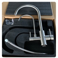 Robinet de cuisine 3 voies en laiton massif avec bec verseur pour eau potable, 360° °   Robinet d'évier de cuisine pivotant