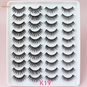 Abestyou Chất Lượng Cao 3D Handmade Lông Mi Giả Đầy Đủ Dải Phong Cách Tự Nhiên Faux Chồn Màu Đen Bông Ban Nhạc Fluffy Và Giả Lông Bông - Product Image 5