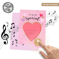 WINPSHENG — carte de vœux, avec image personnalisée, cartes de vœux anniversaire, musique pour amour, avec insertion