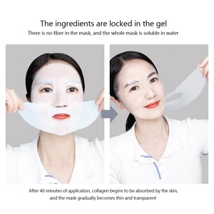 Mascarilla Facial Reafirmante y Antienvejecimiento con Colágeno <span class=keywords><strong>Bio</strong></span> y Vitamina C, Ácido Hialurónico, Tratamiento para Arrugas Profundas, Mascarilla en Lámina, Elasticidad, OEM - Product Image 2