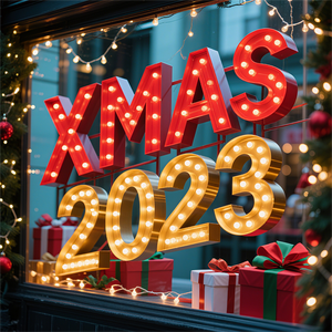 Nouvelle enseigne néon LED de Noël personnalisable avec transformateur, télécommande, pour porte d'entrée, publicité, décoration, IPX4 - Product Image 2