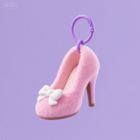 Chaussures à talons hauts souples avec logo OEM personnalisé pendentif animal en peluche jouets porte-clés mignon vache en peluche pendentif cadeaux