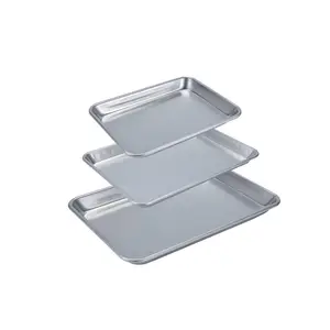 Baking products Oven tray Rectangular non stick bread biscuit Aluminum slice turkey bakeware
