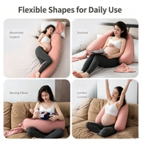 Coussin de grossesse pour femmes enceintes, doux et respirant, soutien lombaire confortable, relaxation du ventre, pour dormir