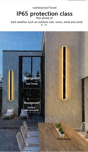 Lámpara de pared lineal para jardín, impermeable, para hotel, villa, lámpara de pared para exteriores, luces LED para pared exterior para el hogar - Product Image 3