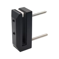 Spigot carré moderne en acier inoxydable SS316L 50x240mm pour balustrade en verre sans cadre, escalier et clôture de piscine