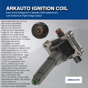ARKAUTO Ignition Coil Pack UF527 A0001587003 for <strong>BENZ</strong> C E S G VITO DAEWOO Musso SSANGYONG Korando Kyron Chairman M111 2.3 3.2 - Product Image 4