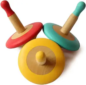 手工复古木制拼图玩具多功能旋转棋盘游戏，适合2至4岁的婴儿