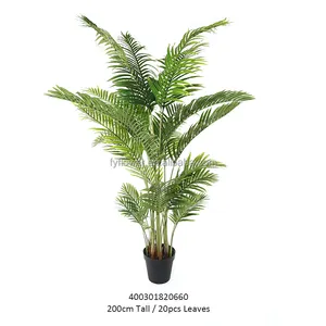 Fábrica fornecer diretamente Custom Faux Areca Palm Green Atacado Árvore Artificial para Decoração