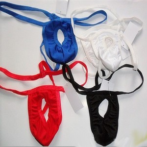 String pour homme de style européen et américain, t-shirt en soie uni, sous-vêtements sexy, lingerie coquette pour homme - Product Image 1