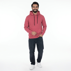 Sweats à capuche personnalisés pour hommes, coupe ample vintage, épaules tombantes, thermiques, manches longues, basiques, sweats à capuche en coton mélangé - Product Image 1