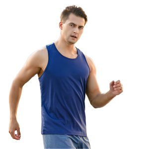 Camiseta Deportiva de Verano para Hombre, Talla Grande, Informal, Transpirable, de Secado Rápido, para Correr al Aire Libre, Estilo Racerback, Tejida en Spandex/Poliéster - Product Image 1