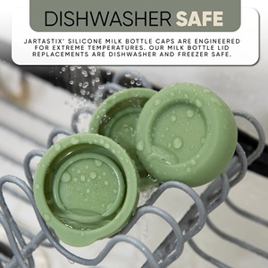 Food-grade Silicone <b>Bottle</b> Covers Airtight Anti-leak <b>Milk</b> Caps Compatible with Most 48mm Neck <b>Glass</b> <b>Bottles</b> - Product Image 3