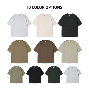 2024 Mùa Hè Kết Cấu Loạt 365G Rắn Màu Waffle Ngắn Tay Áo Lỏng Xà Cạp Người Đàn Ông Của T-Shirt - Product Image 2