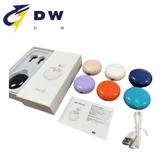 PRO 6 Wireless Earphone Mini In-ear Earbuds Portable Headphones Sports Tws Pro6 Pro 6