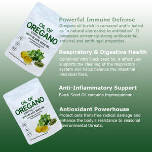 น้ำมันออร์แกนิคธรรมชาติ OEM 300 โอเรกานอ ผสมน้ำมันแบล็คซีด แบบซอฟต์เจล สำหรับเสริมภูมิคุ้มกัน - Product Image 5