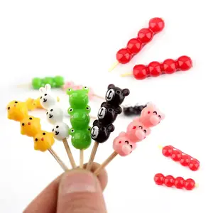 Cartoon Animal-Design 3D Miniature Resin Craft of Japanese Chinese Food Sugar-Coated Berry Haws Gourd for Souvenirs