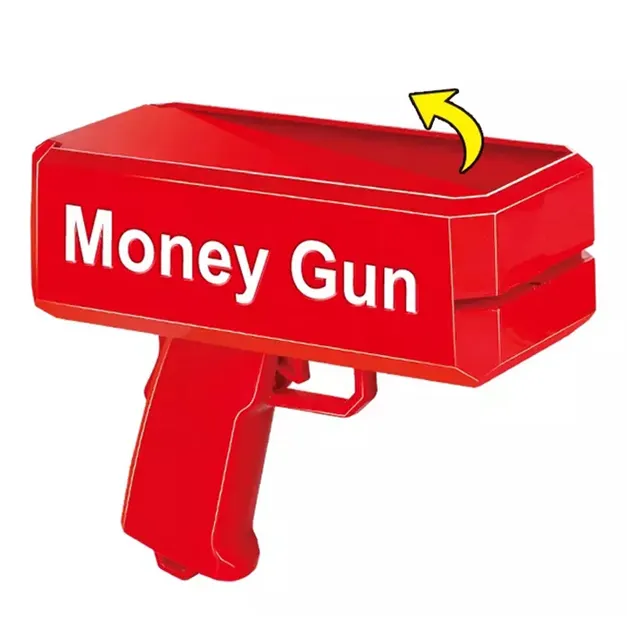 Party Game Speelgoed High Power Super Geld Spuitpistool Cash Shooter Met 100 Bankbiljetten