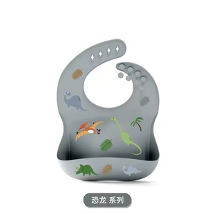 Ensemble d'assiettes en silicone sans BPA au design animalier moderne et personnalisé, bavoir à ventouse durable, style dessin animé, étanche pour l'alimentation des bébés - Product Image 4