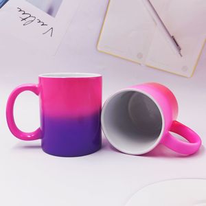 Tasses à café en céramique mate 11 oz de couleur unie, créatives, <span class=keywords><strong>avec</strong></span> poignée et logo personnalisable pour cadeaux promotionnels, résistantes aux hautes températures, vente en gros - Product Image 3