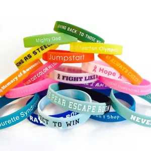 Articles De Cadeau pas cher Personnalisé Silicone Bracelet Bracelets