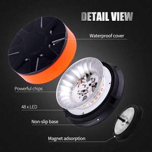 Kit de feux stroboscopiques LED CIGO - 48 LED ambre rotatives/clignotantes, étanches IP65, 23 motifs - Feux de signalisation pour véhicules d'urgence - Product Image 2