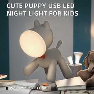 Cute Puppy Rechargeable LED Night <b>Light</b> Built-in Battery Warm <b>Light</b> Bedside Sleep Lamp Kids Bedroom Gift - Product Image 2