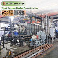 Usine de carbonisation continue de sciure de bois pour la production de charbon de bois de barbecue, de carburant industriel et de charbon de biomasse