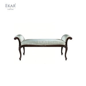Panca di Lusso per Fondo Letto EKAR Sovereign Manor |   Divanetto per <span class=keywords><strong>Camera</strong></span> <span class=keywords><strong>da</strong></span> Letto in Stile Inglese Intagliato a Mano | - Product Image 1