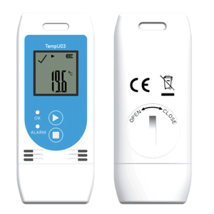 เครื่องบันทึกข้อมูลอุณหภูมิแบบ USB 2.0 รุ่น TempU03 ความจุ 32000 จุด พร้อมหน้าจอ LCD สำหรับระบบควบคุมอุณหภูมิ (Cold Chain) - Product Image 1