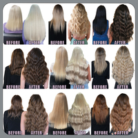 Minuscule métal Durable Nano anneau pré-collé Micro perle extensions de cheveux humains pré-inclinées 100% Remy Type Super Double dessiné extrémités complètes