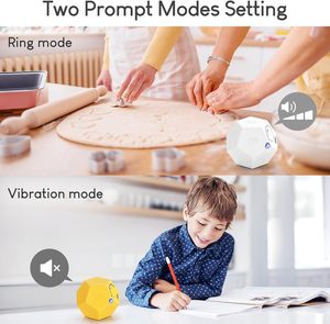 Temporizador de Cubo Mini de 12 Caras con 11 Tiempos Preestablecidos, Temporizador Flip Pomodoro <span class=keywords><strong>para</strong></span> Gestión del TDAH, Ejercicio, Estudio, Cocina - Product Image 4