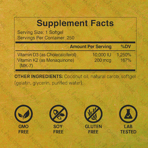 Descuento por Compras al por Mayor Cápsulas de Vitamina D3 + K2 para Adultos (60 Cápsulas/Botella) para la Salud Ósea, la Salud del Corazón y la Función Inmunológica - Product Image 4