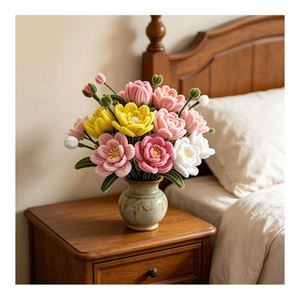 Kit de fil chenille doux et moelleux pour projets éducatifs DIY et créations artistiques décoratives de fleurs en fil chenille - Product Image 6