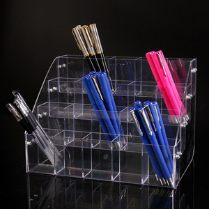 <b>Acrylic</b> Pen Holder Display Rack Transparent Plastic Desktop Vertical <b>Storage</b> For Pens Pencils Gel Pens Ballpoint Pens - Product Image 1