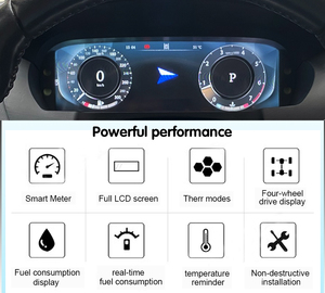 Panel de Instrumentos Digital para Automóvil Krando de 12.3'' para <span class=keywords><strong>Jaguar</strong></span> XE F-Pace 2016-2019, Velocímetro, Cabina Virtual, Pantalla LCD, Multimedia, Linux - Product Image 4