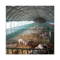 Protection contre les intempéries pour les animaux de ferme, abri pour bétail résistant au vent avec structure en acier galvanisé