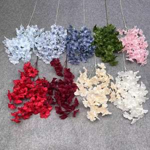 Arrangement de fleurs simulées pour la gloire du matin herbe de mariage fleur de mariage unique faite matériau de plafond d'auditorium pour hôtels - Product Image 1