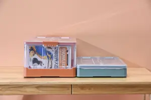 फैक्टरी मूल्य 65L foldable प्लास्टिक भंडारण बॉक्स बंधनेवाला प्लास्टिक भंडारण बॉक्स foldable stackable भंडारण बॉक्स