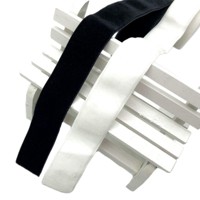 Ruban élastique en velours noir et blanc extensible, vente en gros, 10mm 20mm 30mm 40mm, pour bricolage, artisanat et coiffes